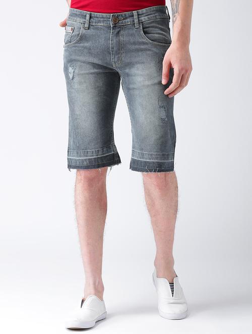 blue cotton blend shorts - 15740982 -  Standard Image - 0