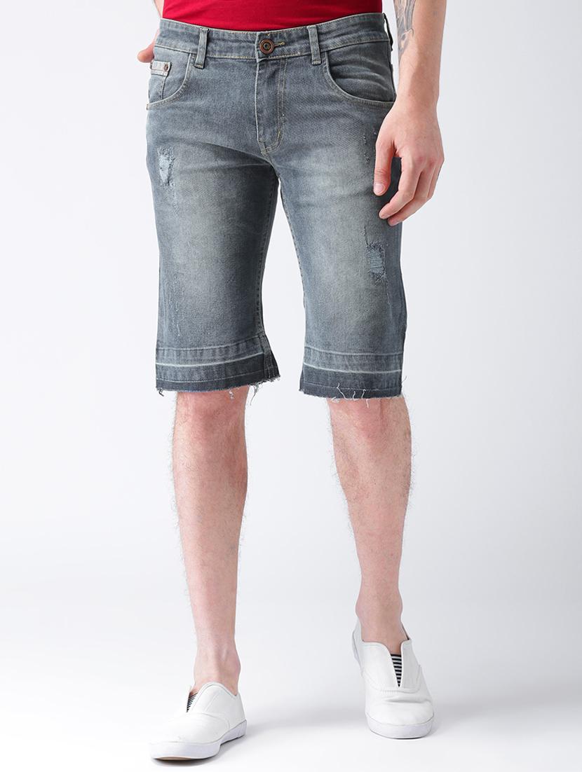 blue cotton blend shorts - 15740982 -  Zoom Image - 0