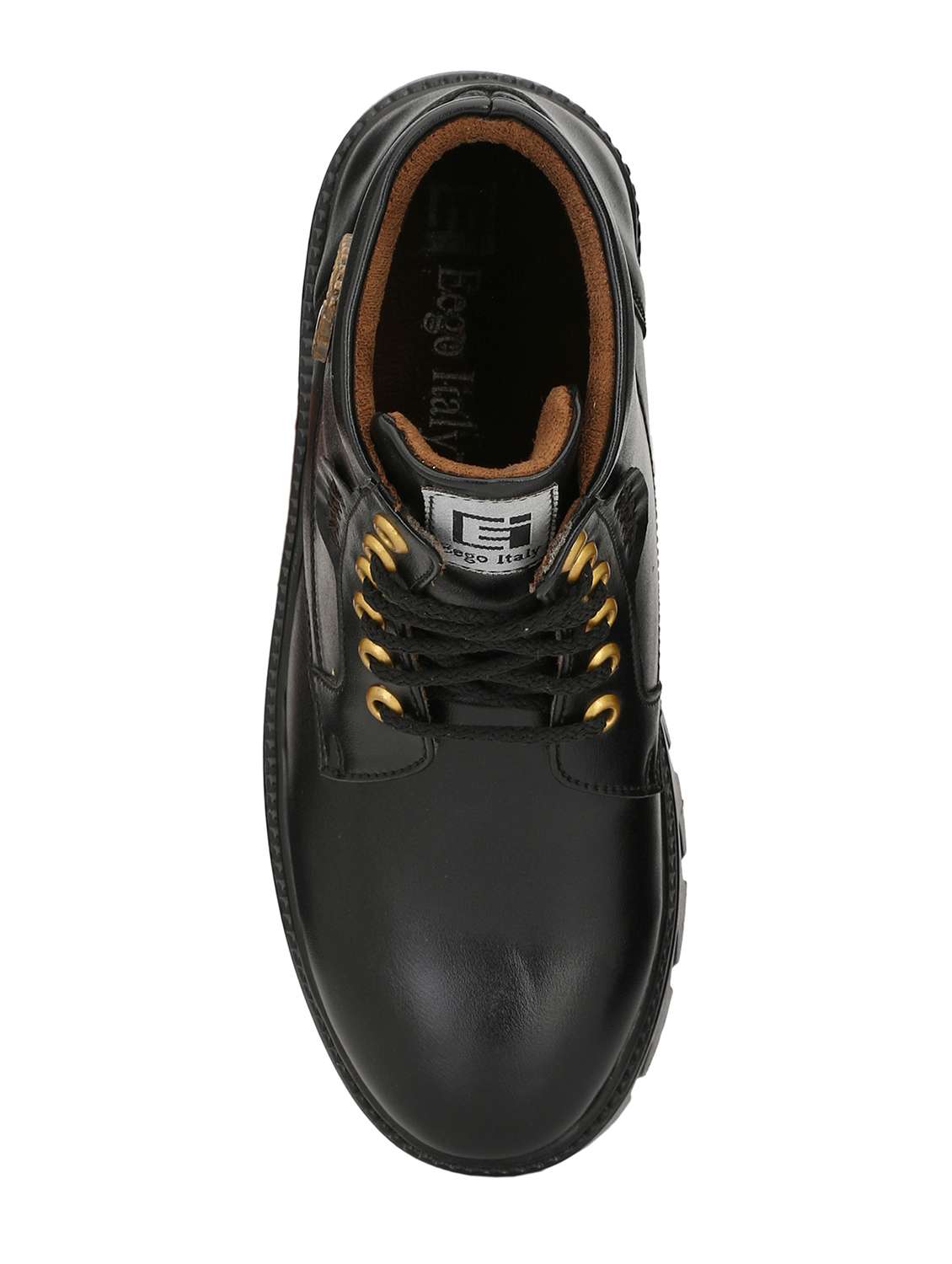 black leatherette high ankle boots - 15742553 -  Standard Image - 3