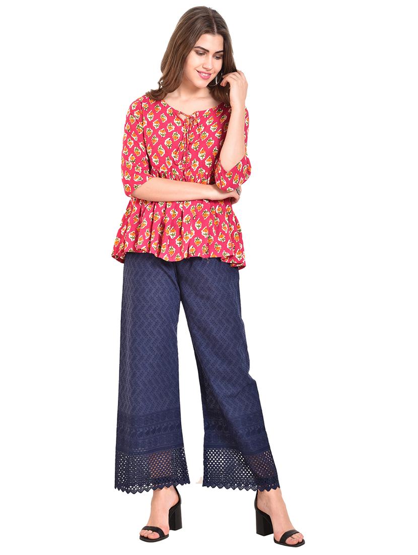 chikankari straight palazzo - 15744243 - Standard Image - 3