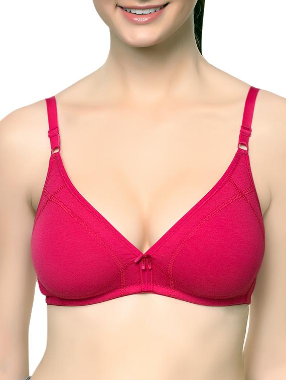 bow patch solid bra - 15745764 -  Zoom Image - 0