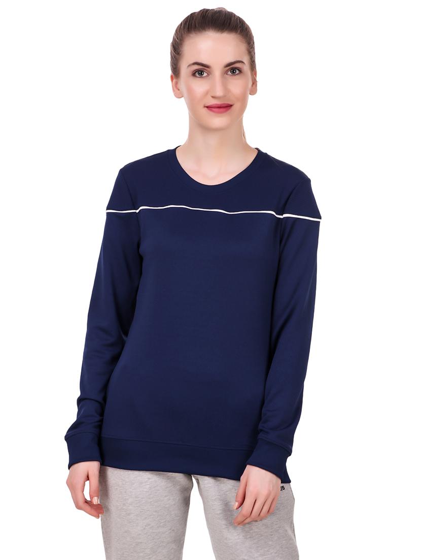 contrast piping crew neck sweatshirt - 15746324 -  Zoom Image - 0