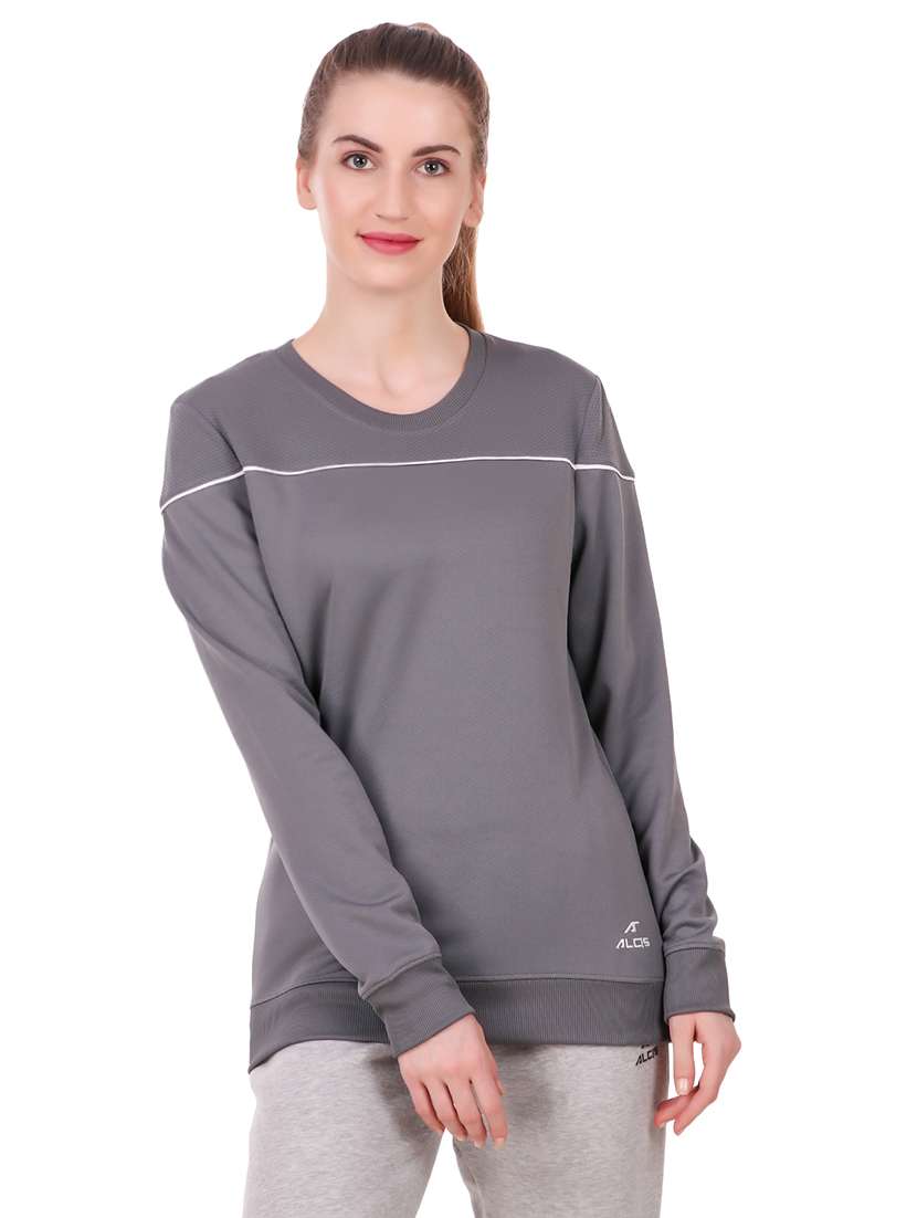 contrast piping crew neck sweatshirt - 15746325 -  Zoom Image - 0