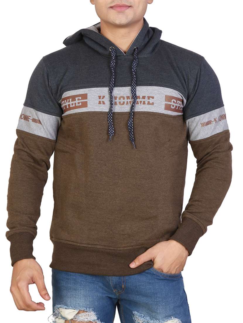 mens color block sweatshirt