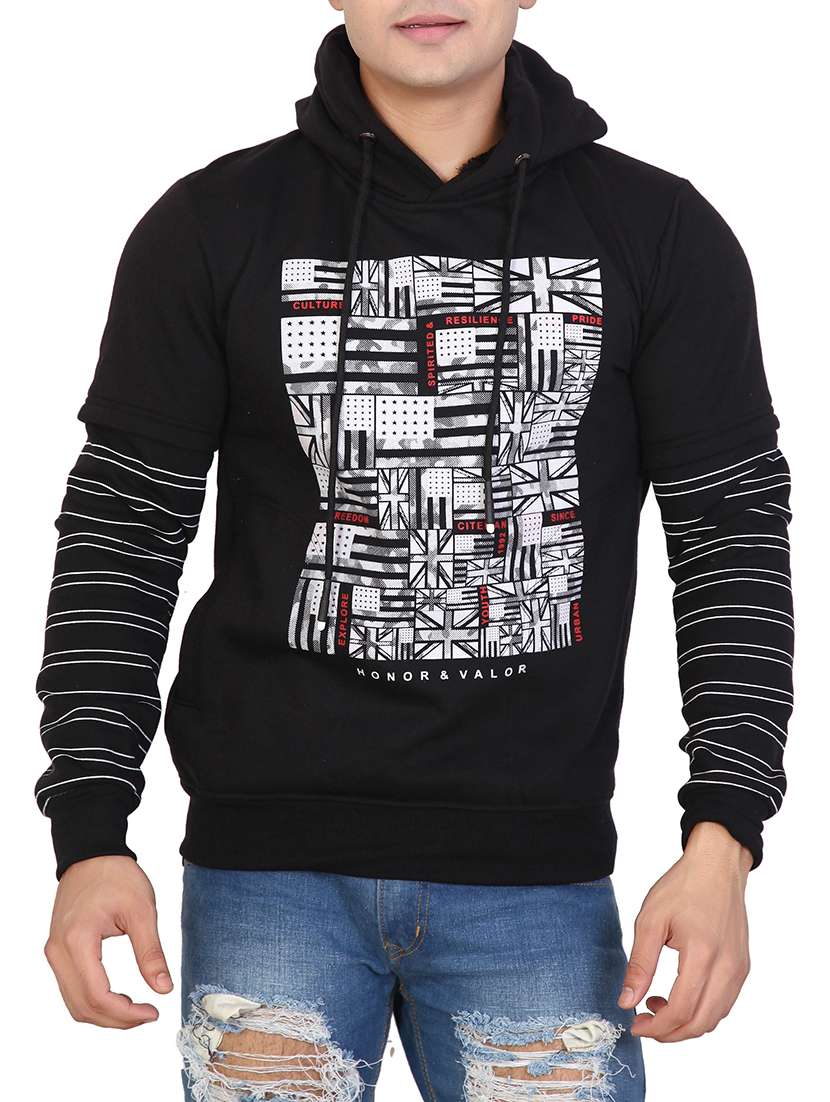 mens front print sweatshirt