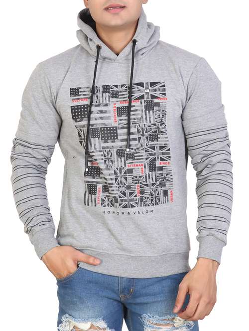 mens front print sweatshirt - 15747577 -  Standard Image - 0
