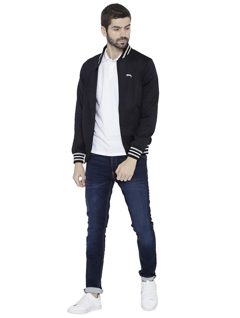 navy blue polyester bomber jacket - 15747861 - Standard Image - 3