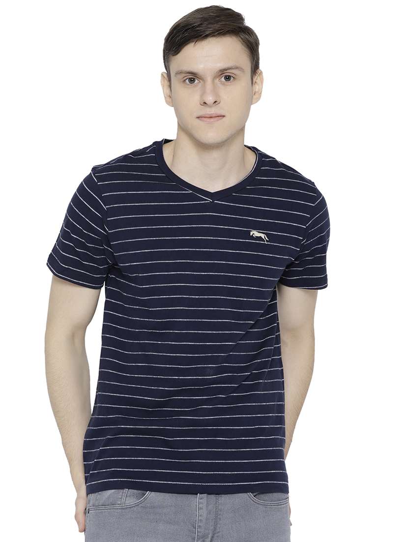 dark blue striped t-shirt - 15747892 - Zoom Image - 0