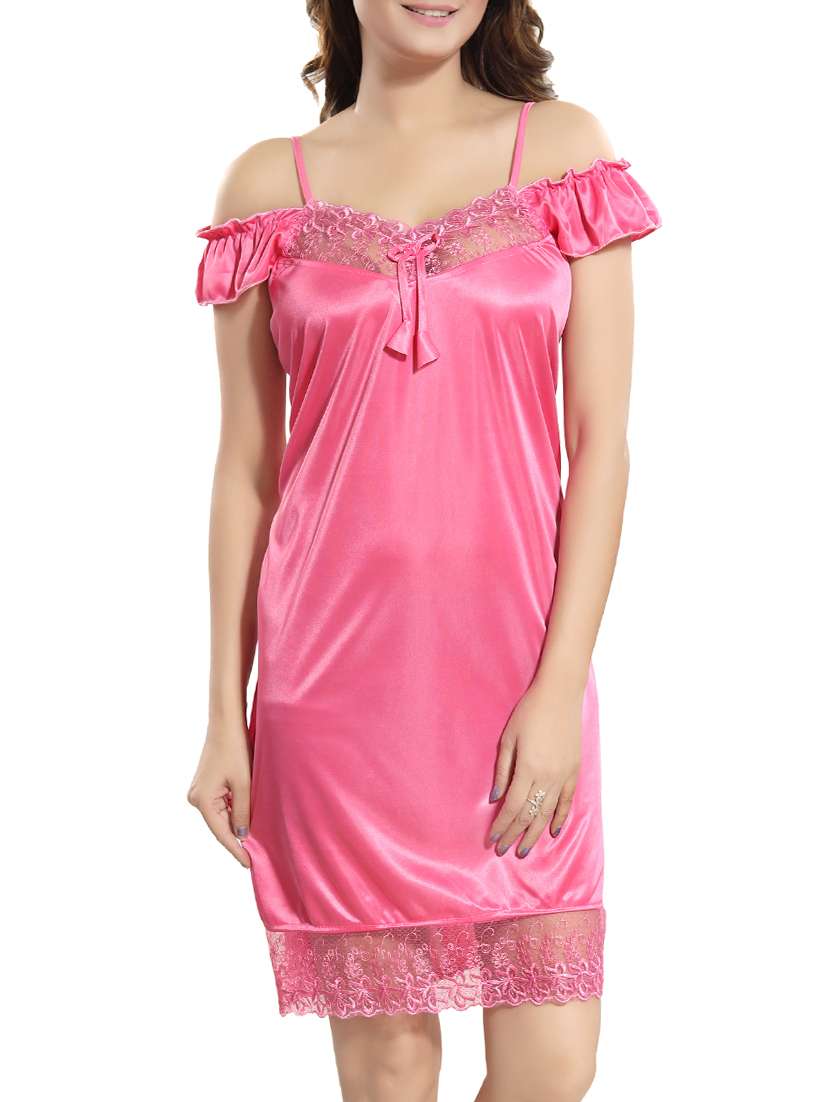 lace trim bow detail nighty - 15747909 - Zoom Image - 0