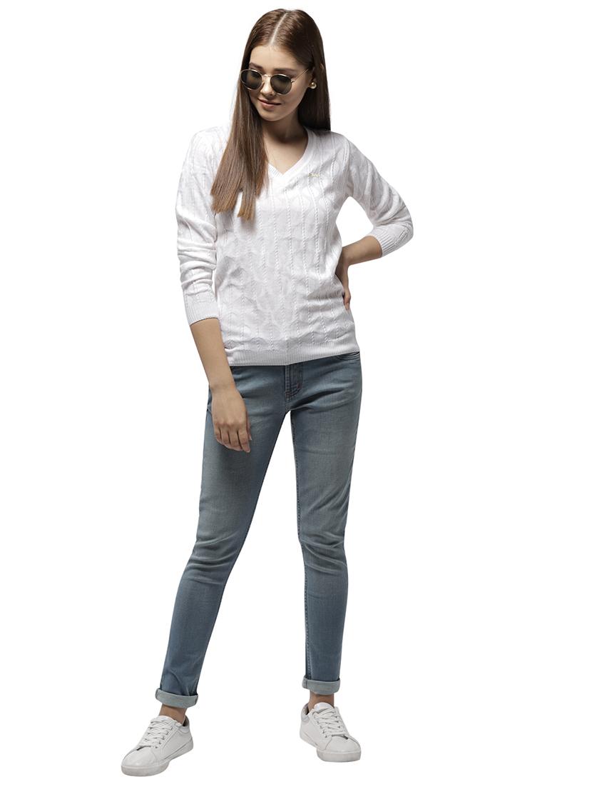 ribbed edge acrylic pullover - 15748091 - Standard Image - 3