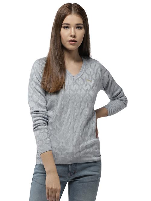 ribbed edge acrylic pullover - 15748094 -  Standard Image - 0