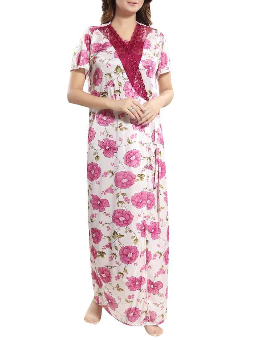 lace detail floral sleeprobe - 15748125 - Zoom Image - 0