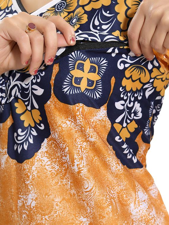 yellow satin maternity wear nightgown - 15748141 - Standard Image - 3