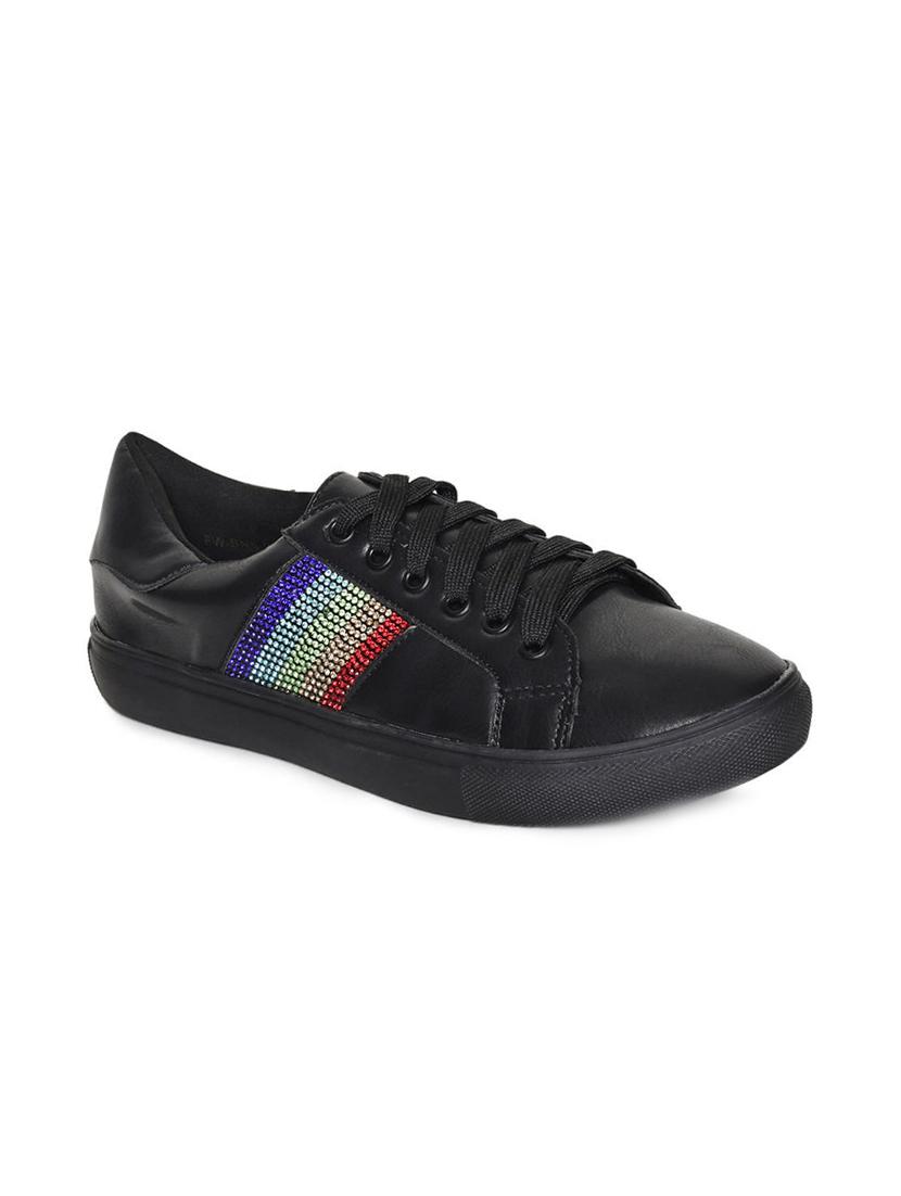 black lace-up sneakers - 15748320 -  Zoom Image - 0