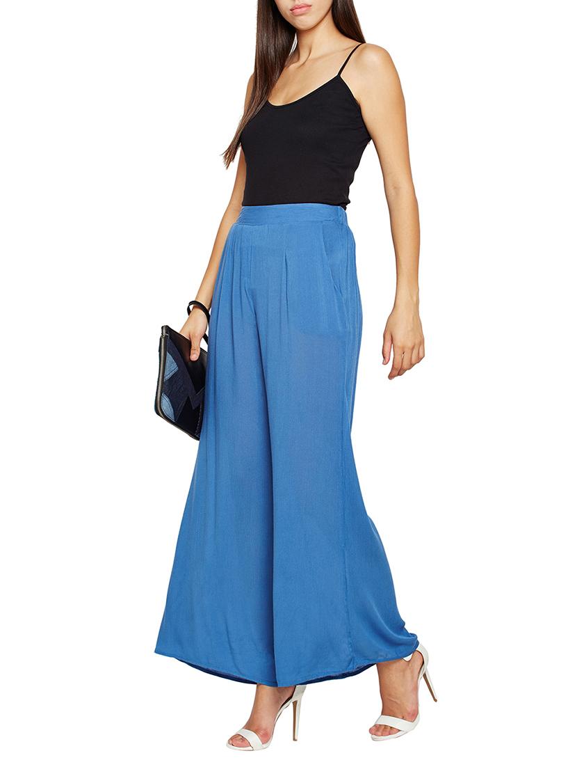 pleat detail flared palazzo - 15748829 - Standard Image - 3