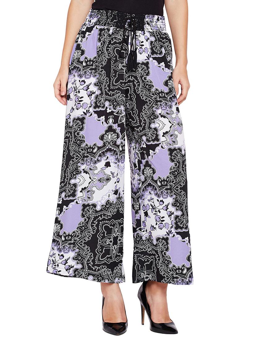 smocked waist flared palazzo - 15748831 - Zoom Image - 0