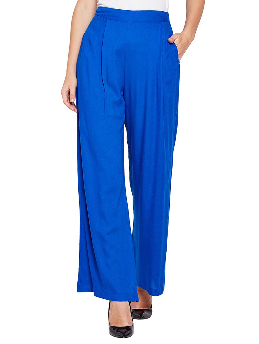elasticated waist flared palazzo - 15748833 -  Zoom Image - 0