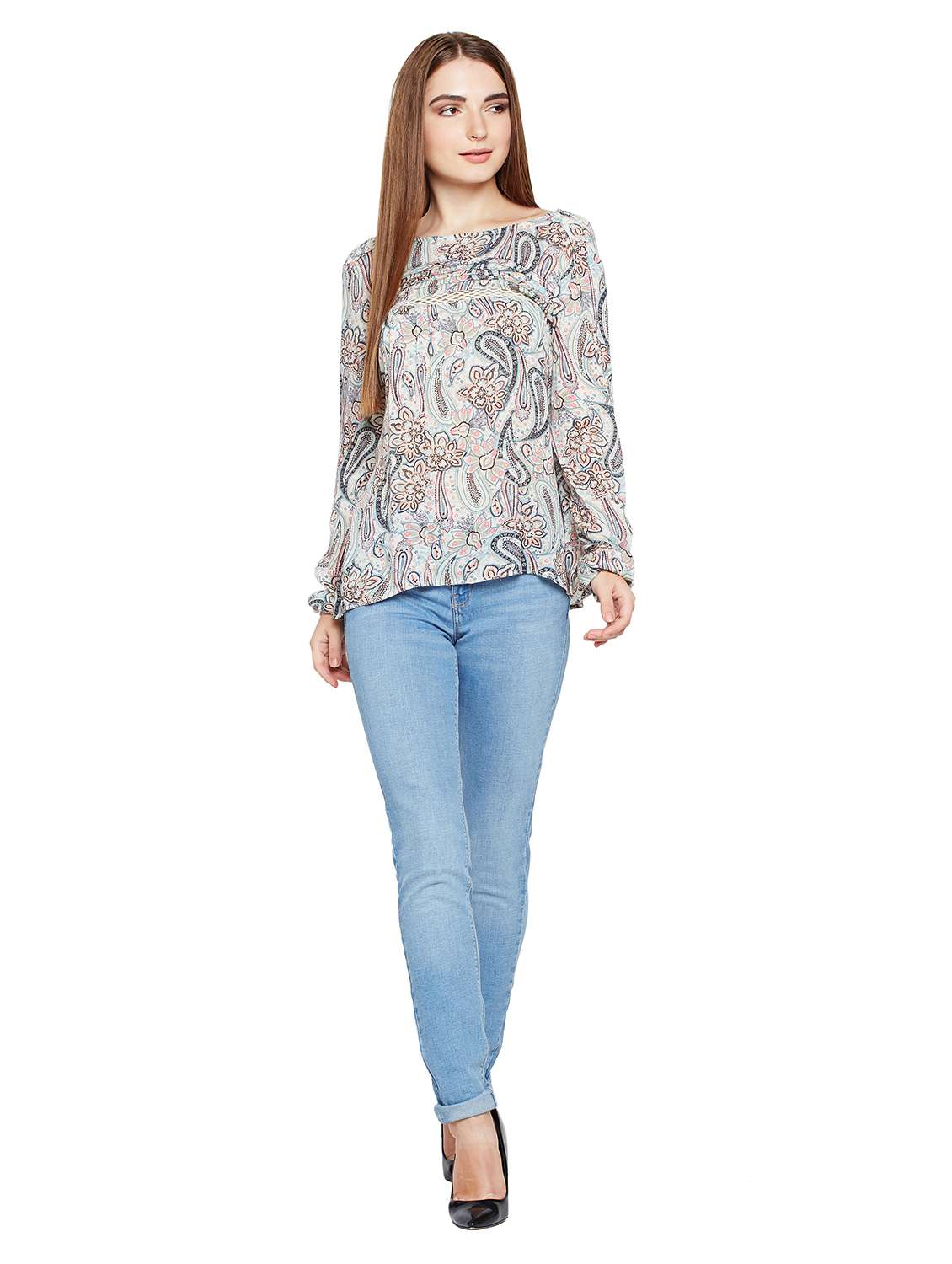 women's straight boat neck top - 15750570 -  Standard Image - 3