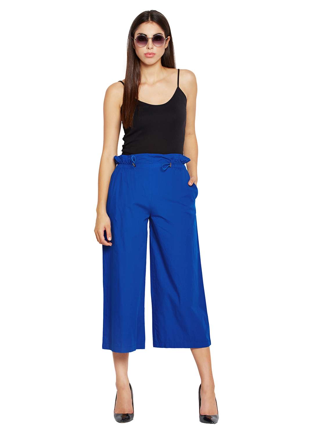  drawstring waist crop pants - 15750605 -  Standard Image - 3