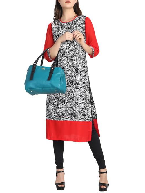 printed straight kurta - 15750960 -  Standard Image - 0