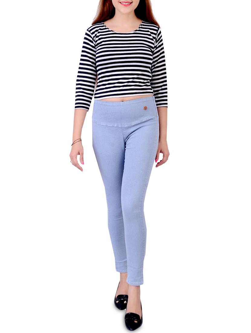 high waist denim jegging - 15751783 - Standard Image - 3