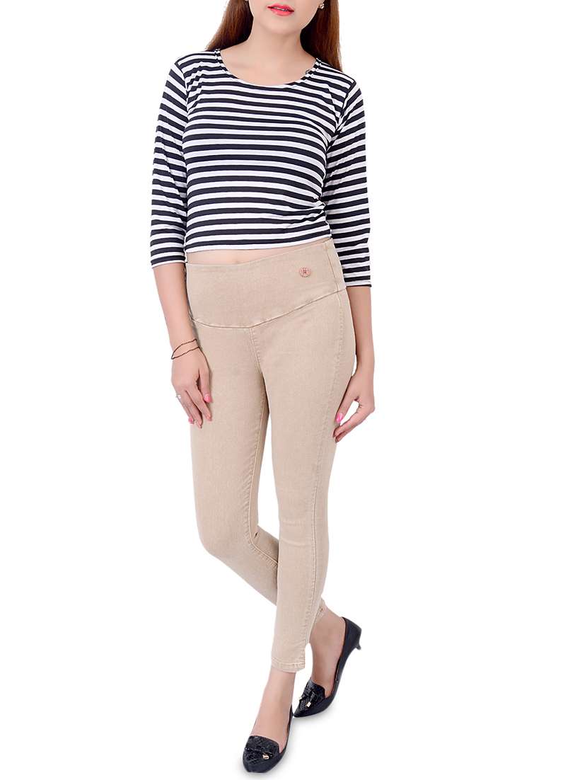 high waist denim jegging - 15751785 -  Standard Image - 3