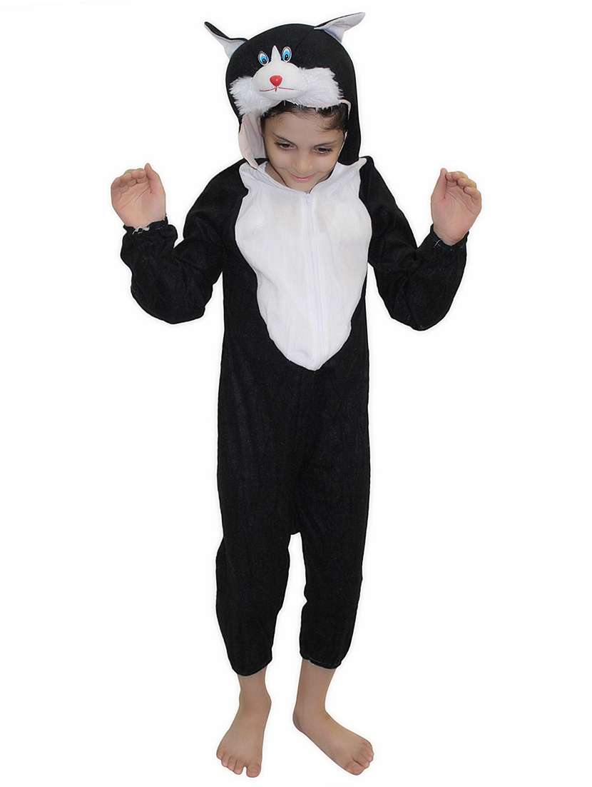 black polyester cat costume