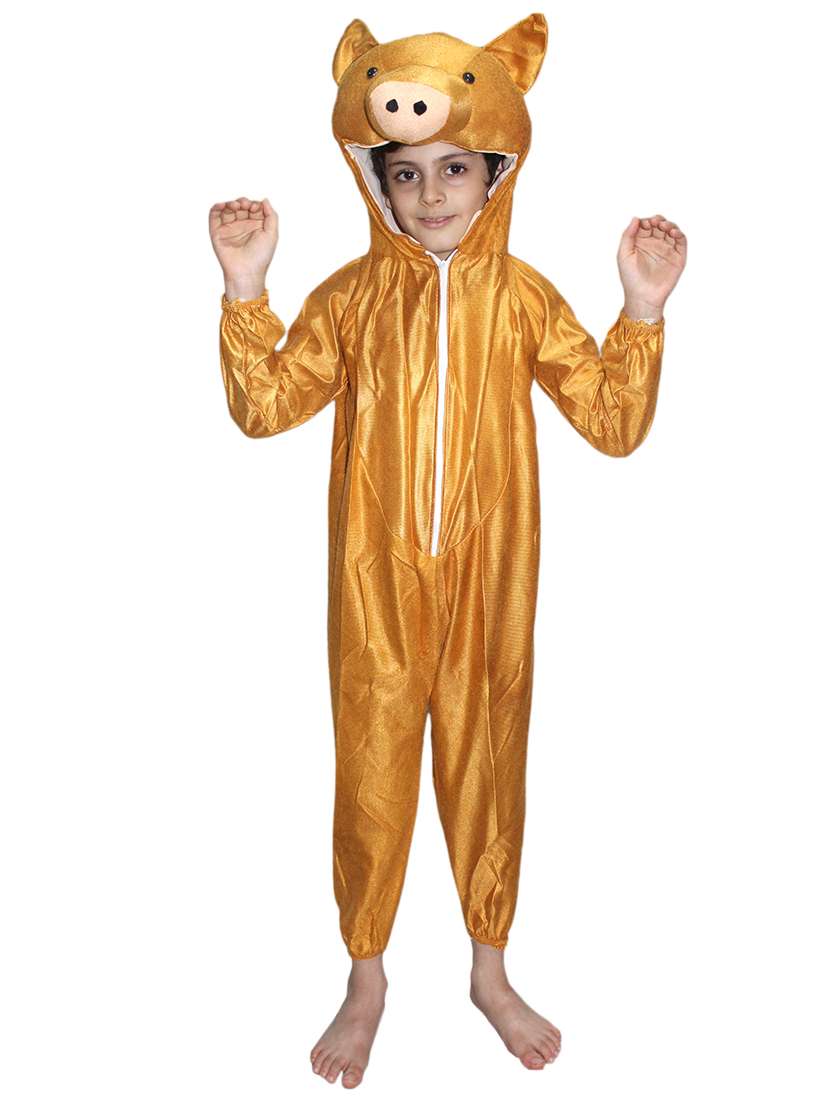 brown polyester pig  costume