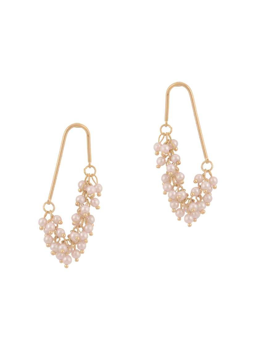 white metal drop earring