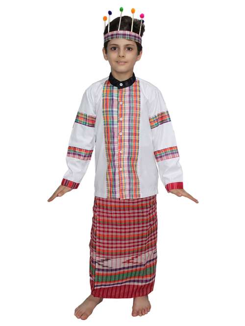 multi colored polyester mizoram costume - 15758740 -  Standard Image - 0