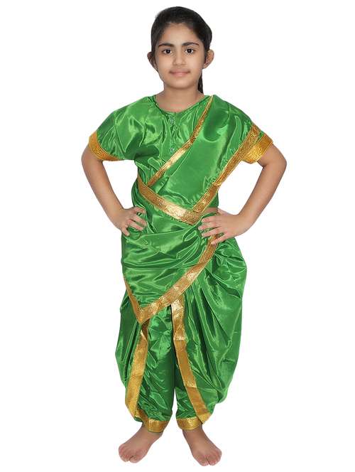 green polyester marathi costume - 15758761 -  Standard Image - 0