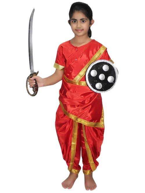 red polyester rani laxmi costume - 15758763 - Standard Image - 0