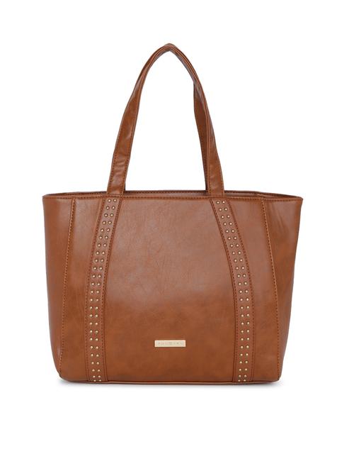 tan leatherette (pu) handbag - 15759182 -  Standard Image - 0