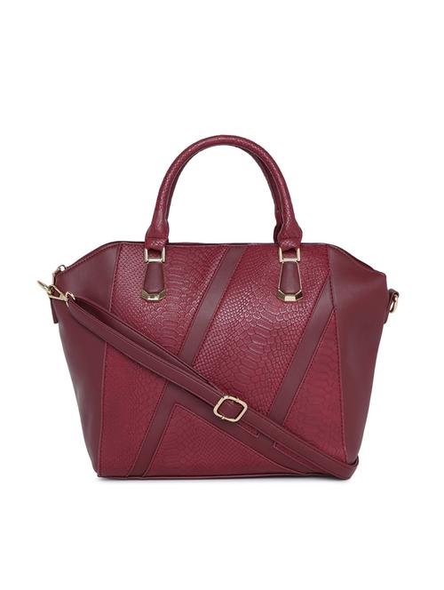maroon leatherette (pu) handbag - 15759186 -  Standard Image - 0