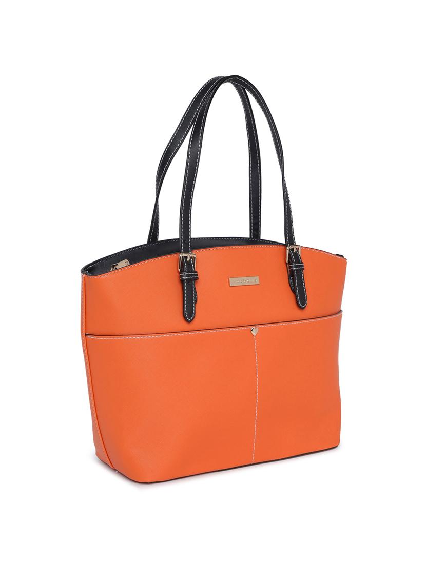 orange leatherette (pu) handbag - 15759190 - Standard Image - 3