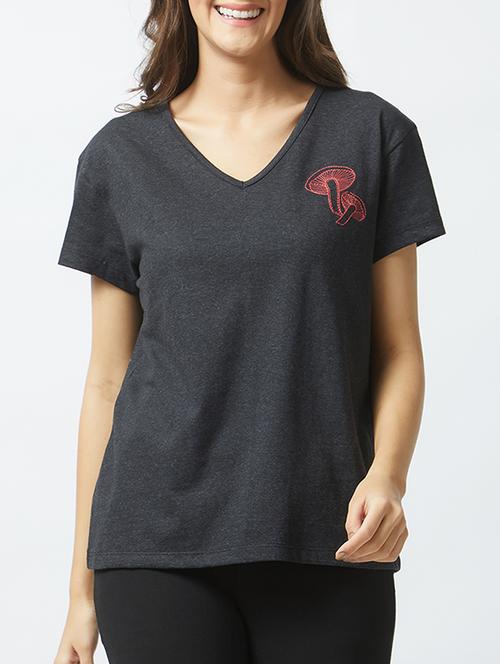 embroidered short sleeved tee - 15763703 - Standard Image - 0