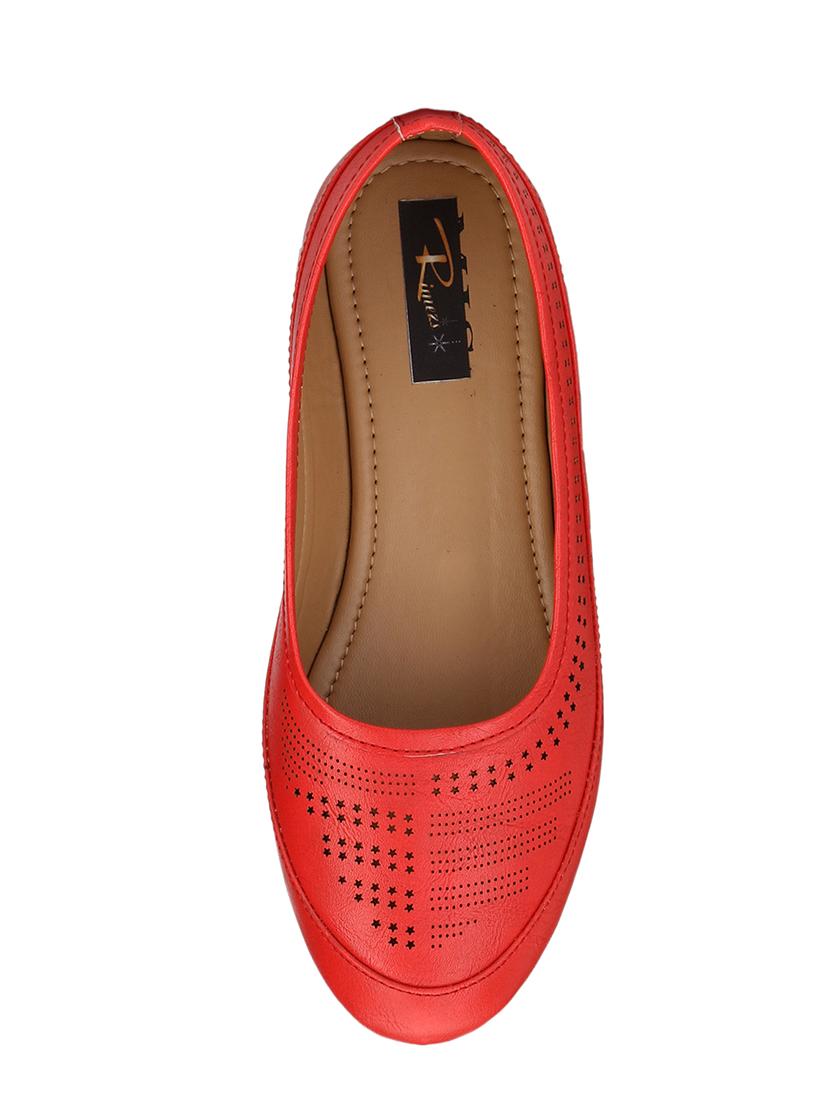 red slip on ballerinas - 15766790 - Standard Image - 3