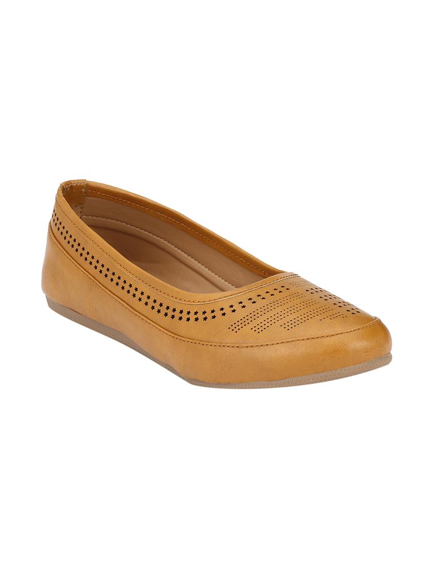 tan slip on ballerinas - 15766792 -  Zoom Image - 0