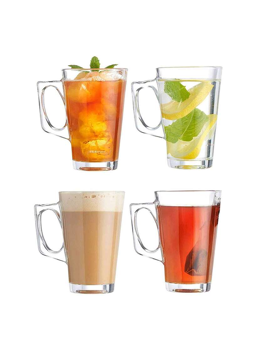 coffee glass mug, 260 ml, set of 4