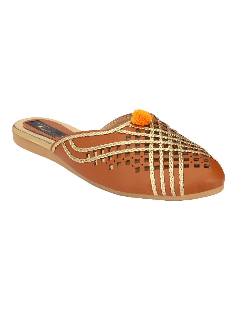 tan  slip on mules sandals - 15769075 -  Zoom Image - 0