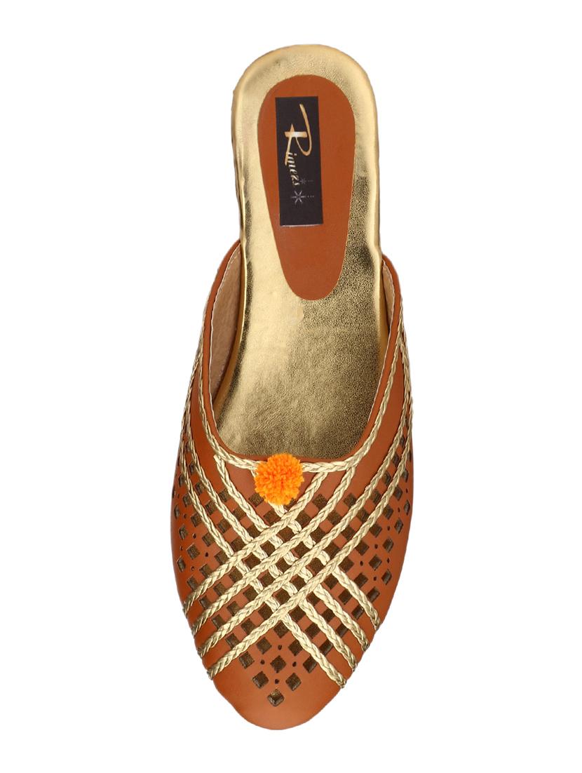 tan slip on mules sandals - 15769075 - Standard Image - 3