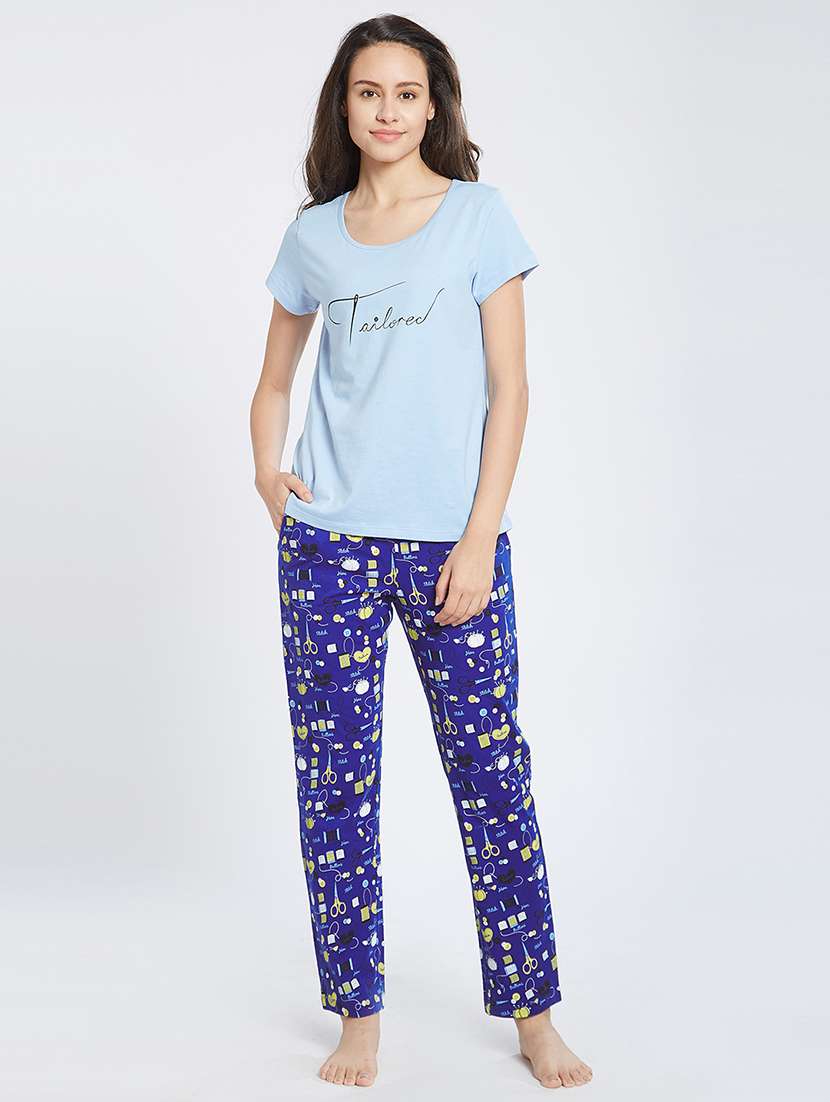 quirky print nightwear pajama set - 15769538 -  Zoom Image - 0