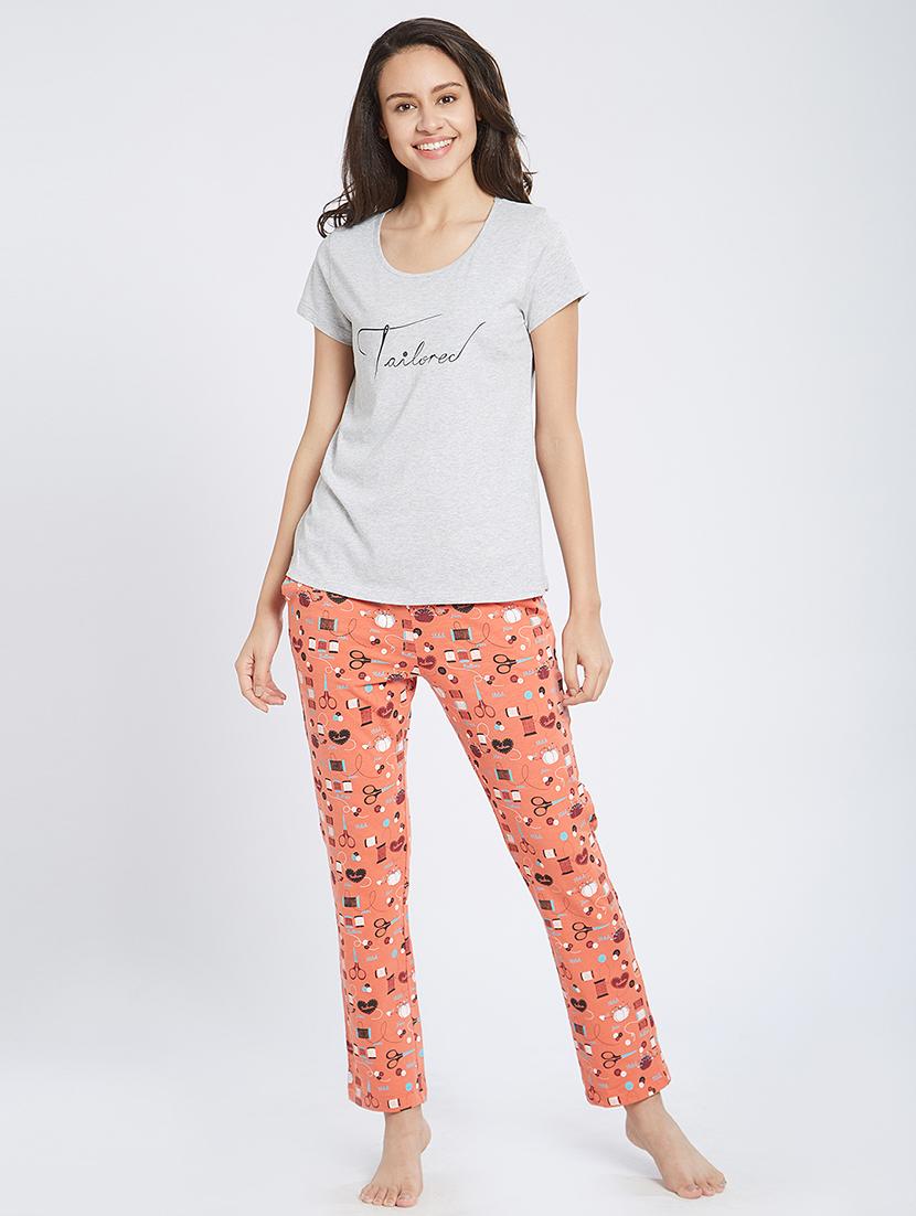 quirky print nightwear pajama set - 15769539 - Zoom Image - 0