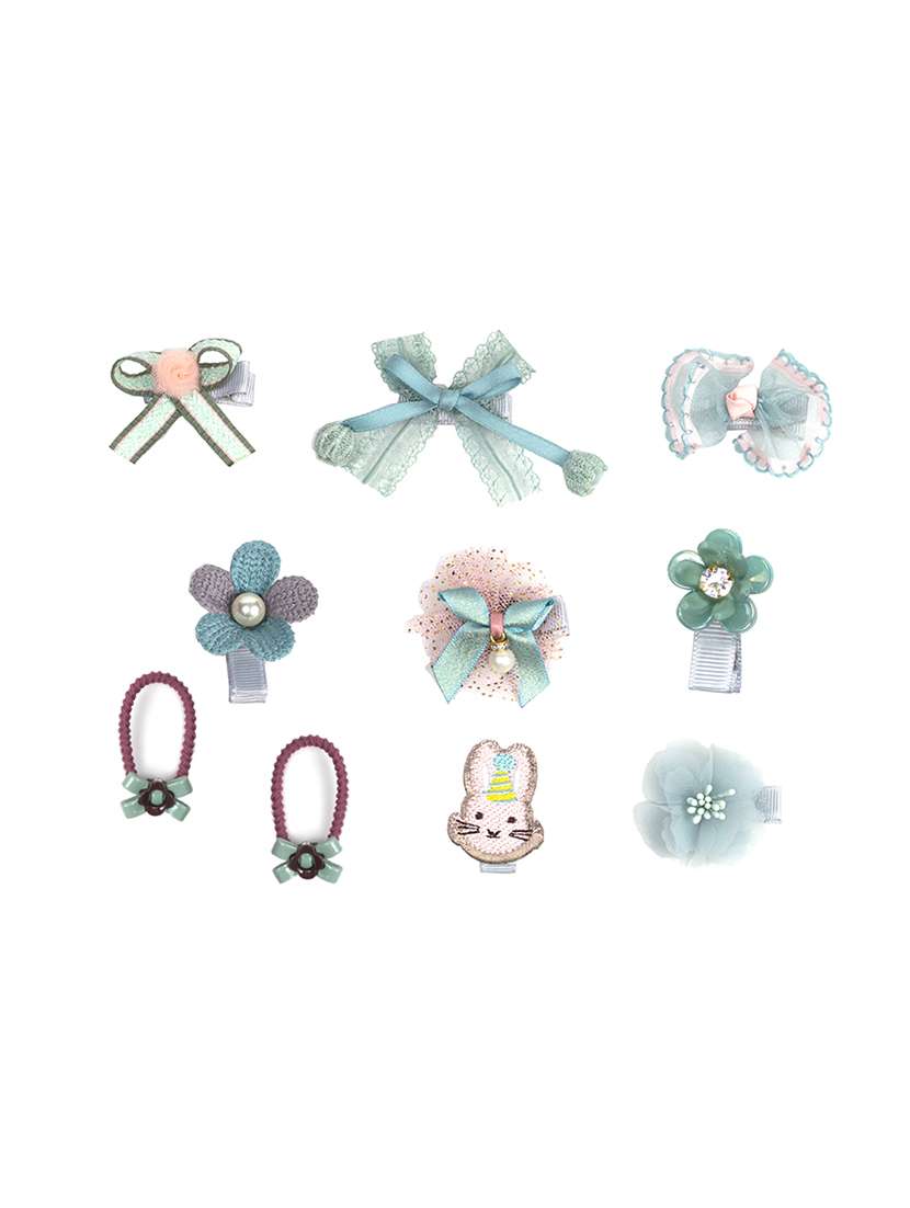 multi colored fabric hair accessories