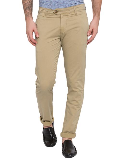 beige cotton chinos - 15772369 -  Standard Image - 0