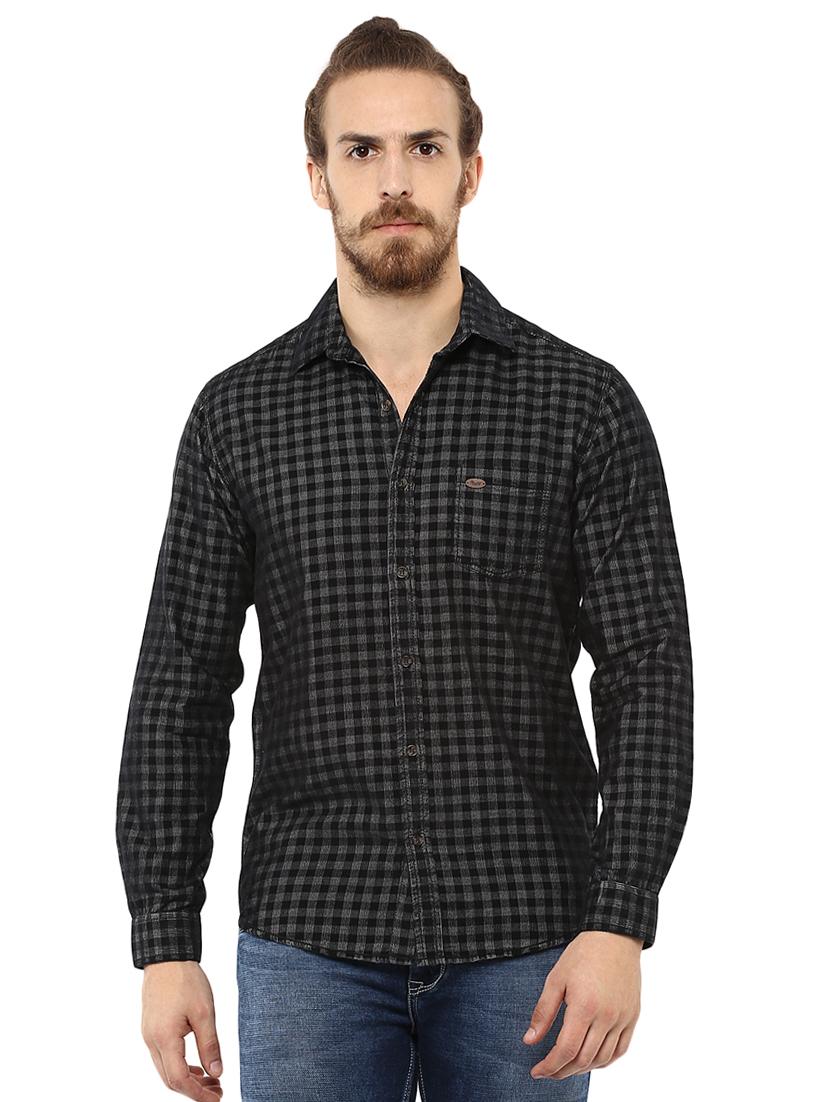black checkered casual shirt - 15772539 - Zoom Image - 0