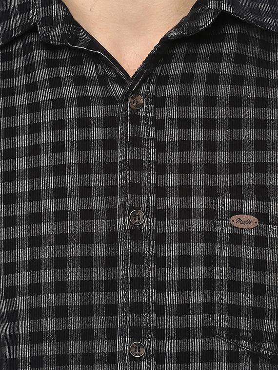 black checkered casual shirt - 15772539 - Standard Image - 3