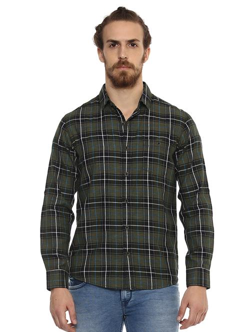 green checkered casual shirt - 15772566 -  Standard Image - 0