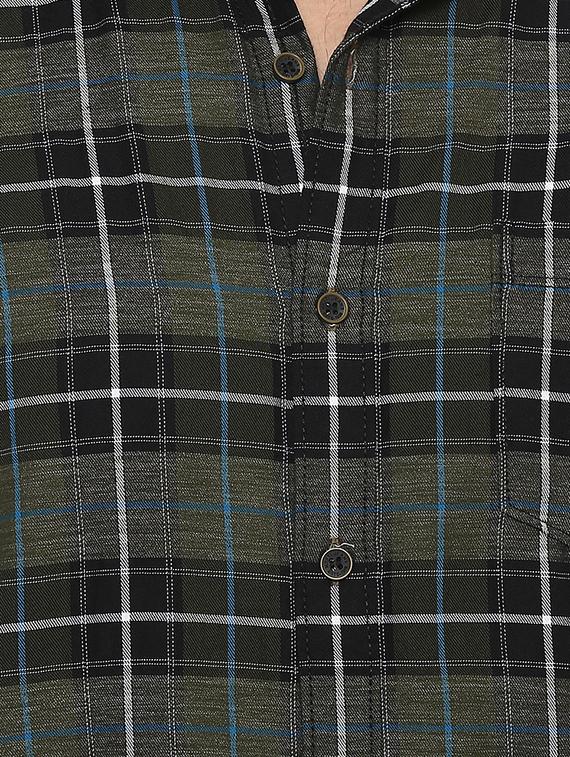 green checkered casual shirt - 15772566 - Standard Image - 3