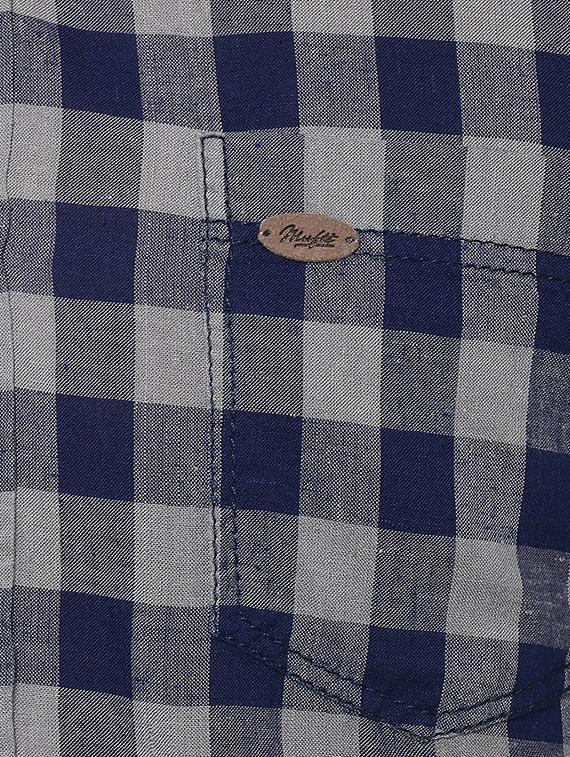 blue checkered casual shirt - 15772594 - Standard Image - 3